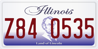 IL license plate Z840535
