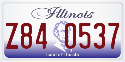 IL license plate Z840537