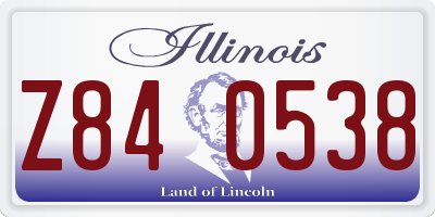 IL license plate Z840538