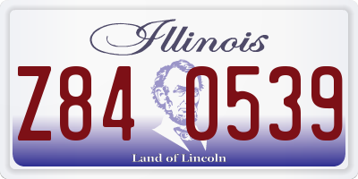 IL license plate Z840539