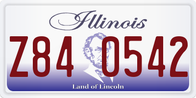 IL license plate Z840542