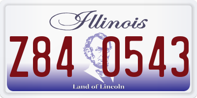 IL license plate Z840543