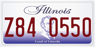 IL license plate Z840550