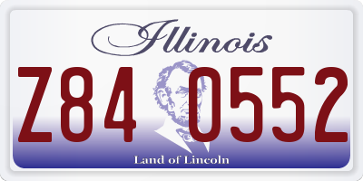 IL license plate Z840552