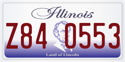 IL license plate Z840553