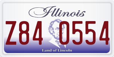 IL license plate Z840554