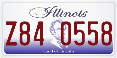 IL license plate Z840558