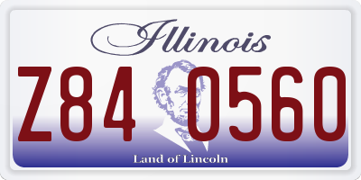 IL license plate Z840560