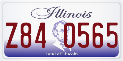 IL license plate Z840565