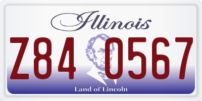 IL license plate Z840567