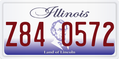 IL license plate Z840572