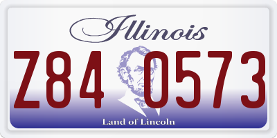 IL license plate Z840573