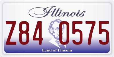 IL license plate Z840575