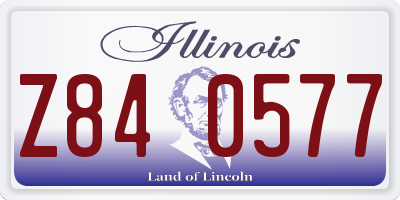 IL license plate Z840577