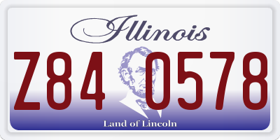 IL license plate Z840578