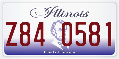 IL license plate Z840581