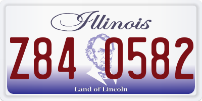 IL license plate Z840582