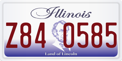IL license plate Z840585