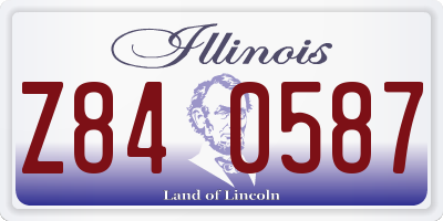 IL license plate Z840587