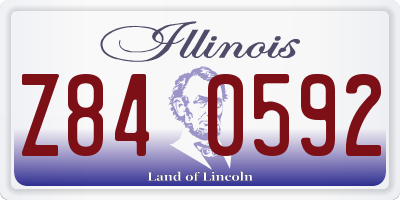 IL license plate Z840592