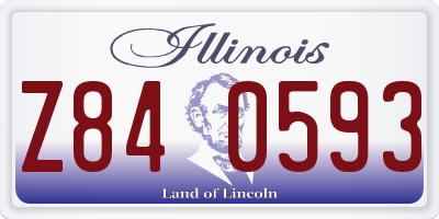 IL license plate Z840593