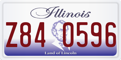 IL license plate Z840596
