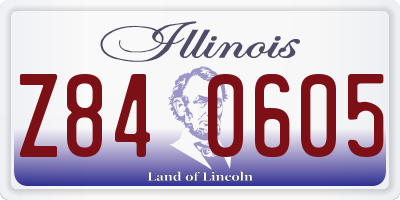 IL license plate Z840605
