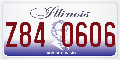 IL license plate Z840606