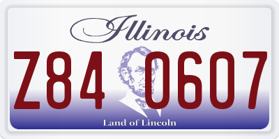 IL license plate Z840607