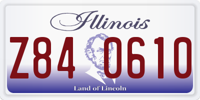 IL license plate Z840610