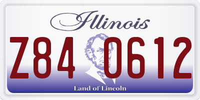 IL license plate Z840612
