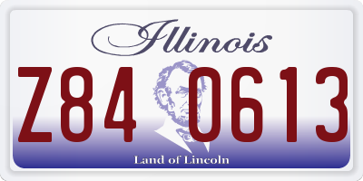 IL license plate Z840613