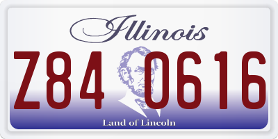 IL license plate Z840616