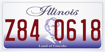 IL license plate Z840618