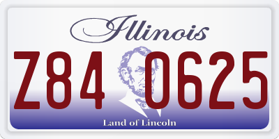 IL license plate Z840625