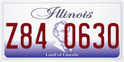 IL license plate Z840630