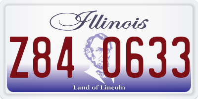 IL license plate Z840633