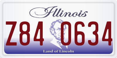 IL license plate Z840634