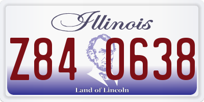 IL license plate Z840638