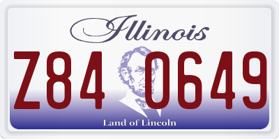 IL license plate Z840649