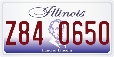 IL license plate Z840650