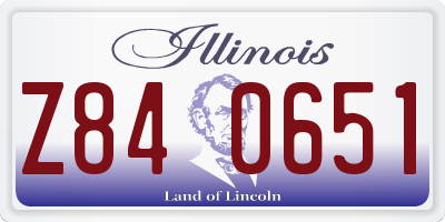 IL license plate Z840651