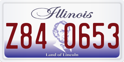 IL license plate Z840653
