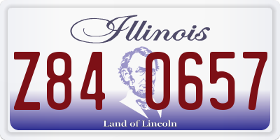 IL license plate Z840657