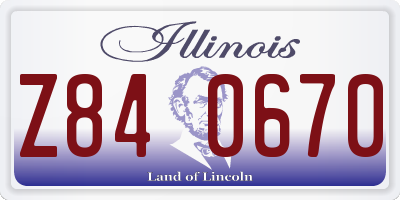 IL license plate Z840670