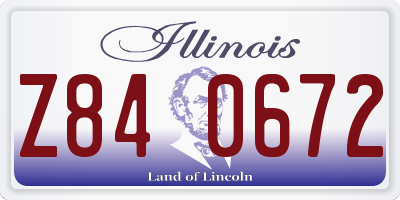 IL license plate Z840672