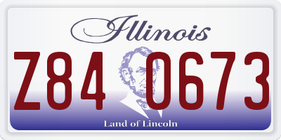 IL license plate Z840673