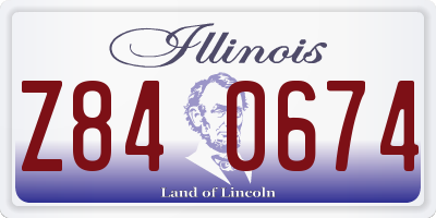 IL license plate Z840674