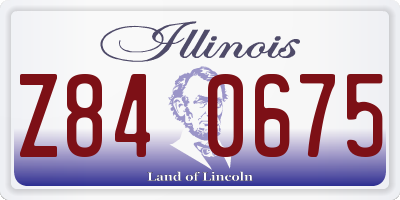 IL license plate Z840675
