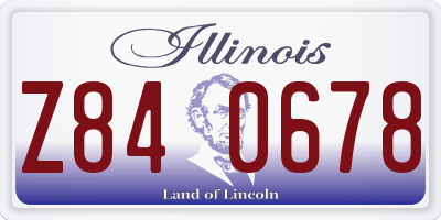 IL license plate Z840678